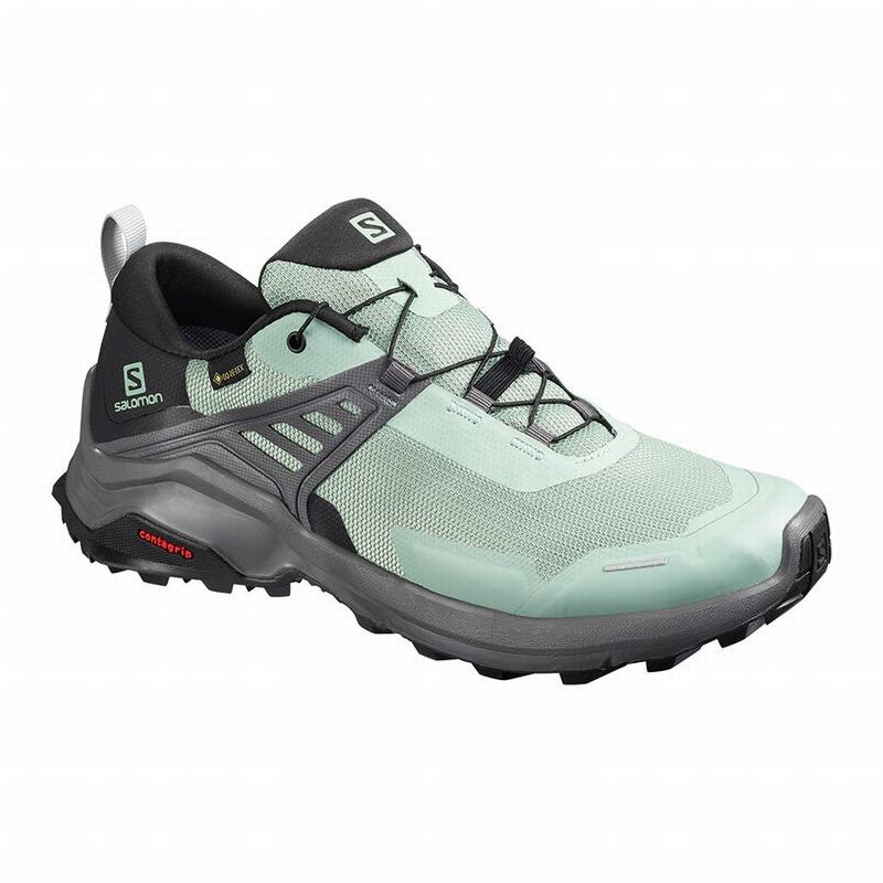 Buty Trekkingowe Damskie Salomon X RAISE GORE-TEX - Zielone / Czarne - Polska (124-TPEMRA)